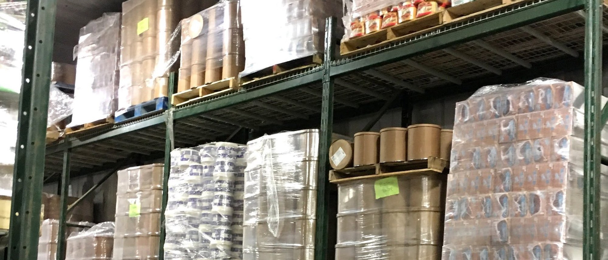 Toft ice cream pallets staged for delivery
