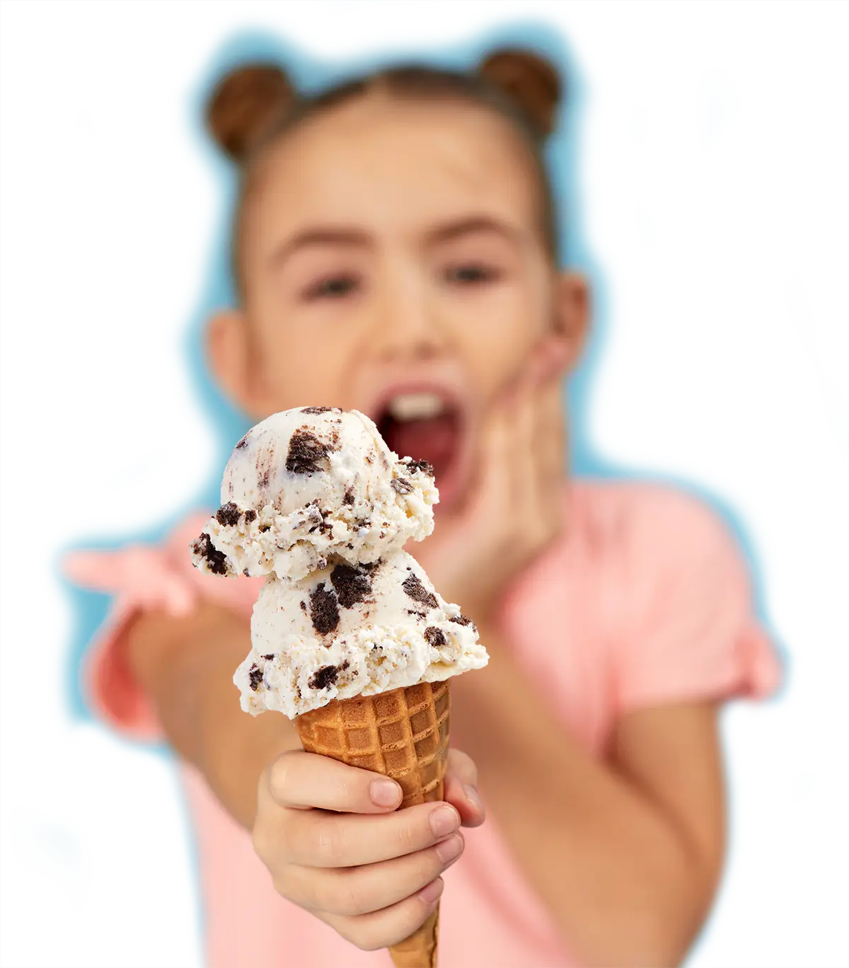Joyful scoop moment with Toft ice cream